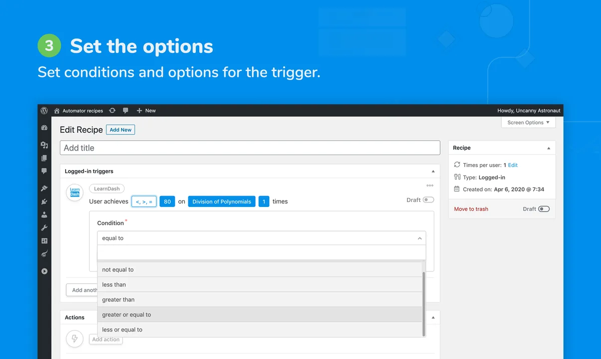 Uncanny Automator – Easy Automation, Integration, Webhooks & Workflow Builder Plugin ekran görüntüsü 4