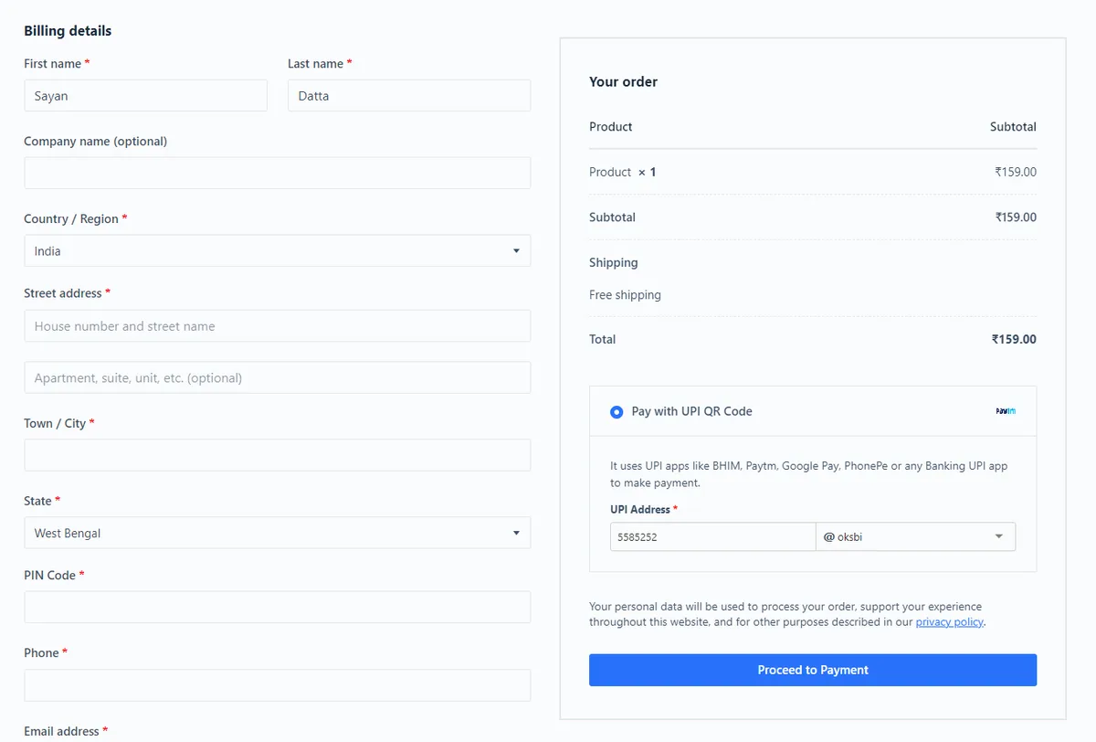 UPI QR Code Payment Gateway for WooCommerce ekran görüntüsü 2