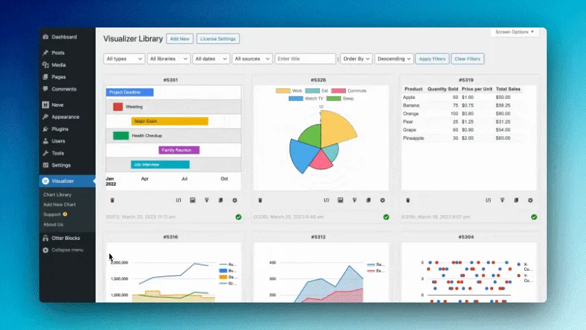Visualizer – Tables & Charts Manager with Built-in AI Generator ekran görüntüsü 3