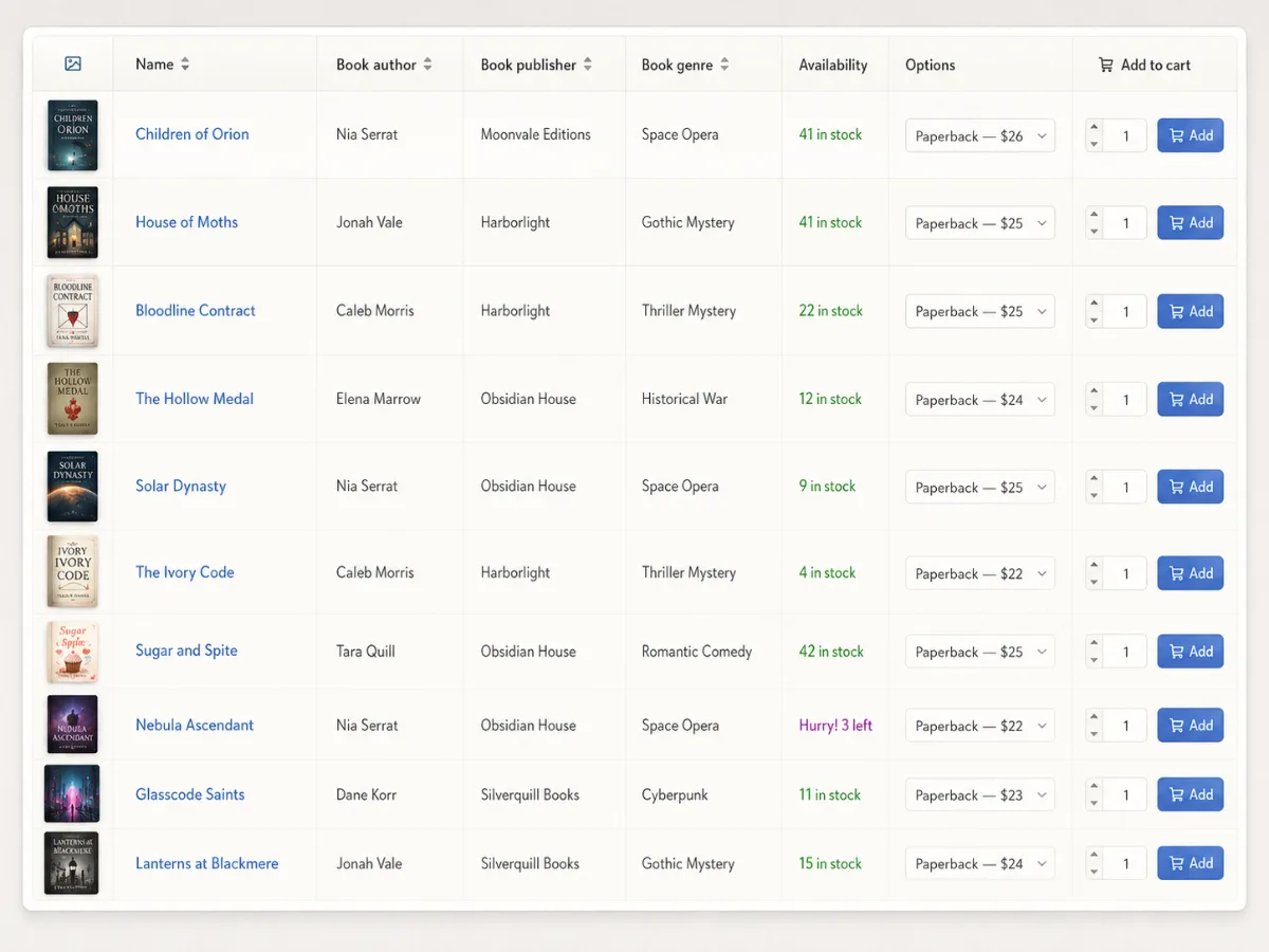 Product Table & List Builder For WooCommerce ekran görüntüsü 3