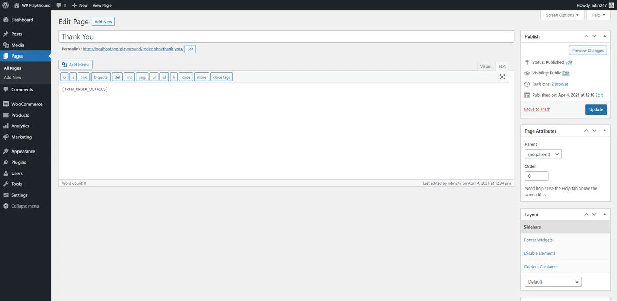 Thank You Page for WooCommerce ekran görüntüsü 3
