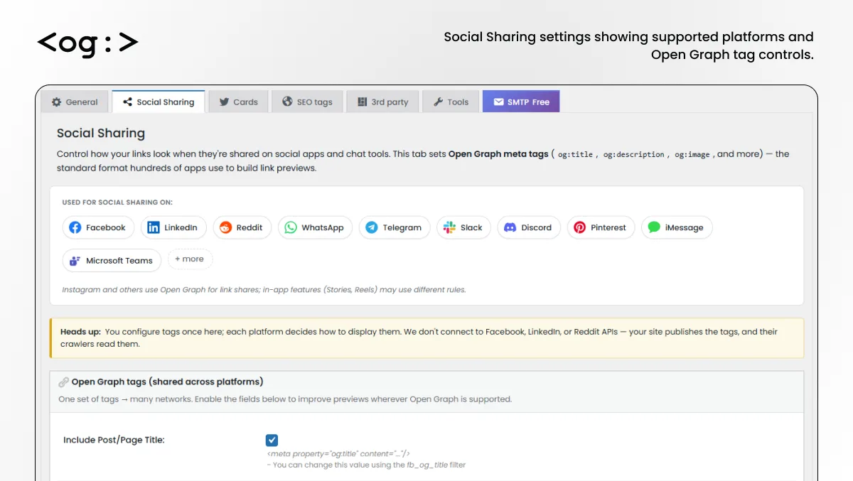 Social Preview and Open Graph Tags ekran görüntüsü 2