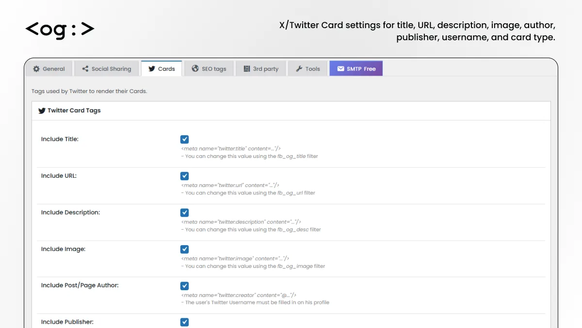Social Preview and Open Graph Tags ekran görüntüsü 4