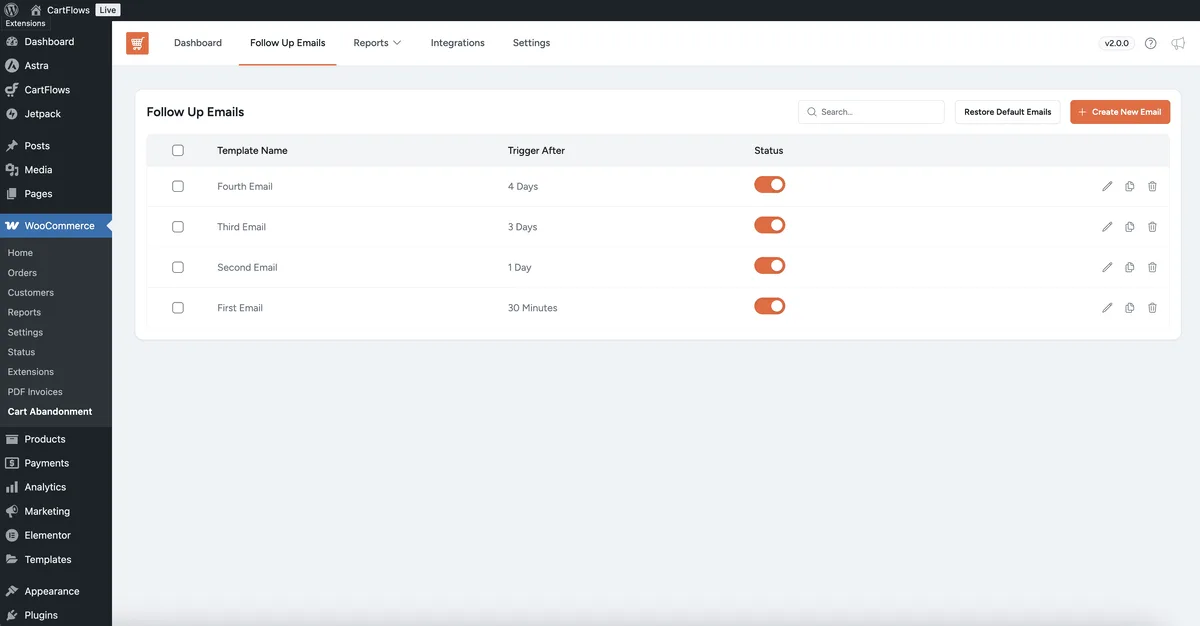 Cart Abandonment Recovery for WooCommerce – Recover Lost Sales with Automated Emails ekran görüntüsü 2