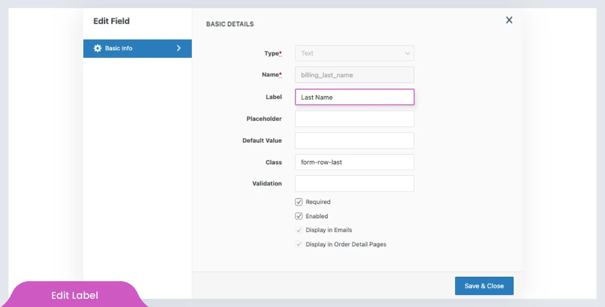 Checkout Field Editor (Checkout Manager) for WooCommerce ekran görüntüsü 4