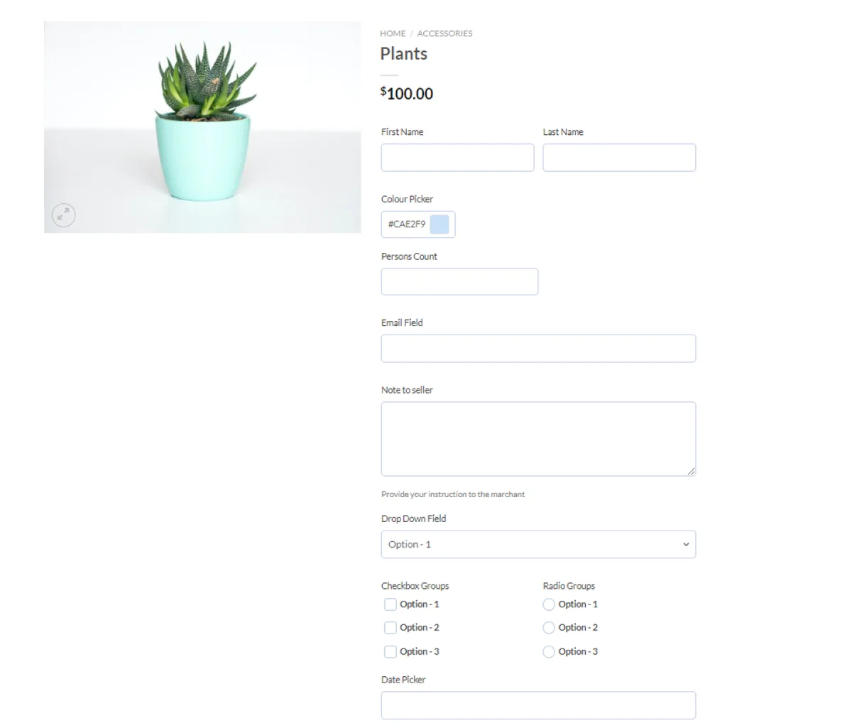 Product Addons for Woocommerce – Product Options with Custom Fields ekran görüntüsü 1
