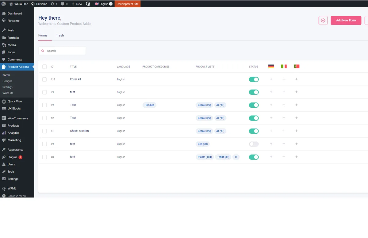 Product Addons for Woocommerce – Product Options with Custom Fields ekran görüntüsü 3
