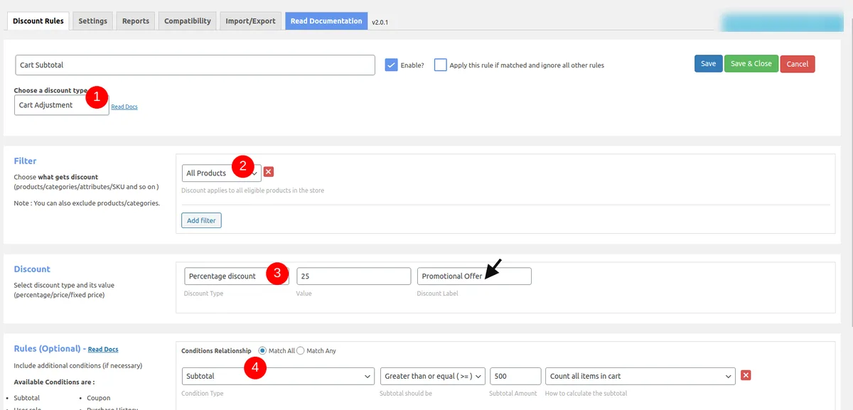 Discount Rules for WooCommerce ekran görüntüsü 1