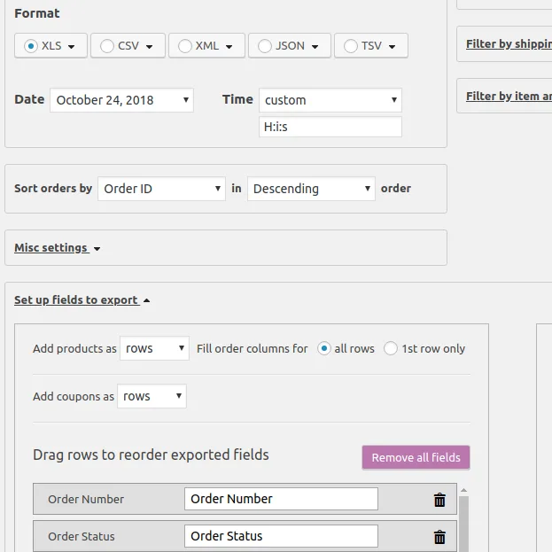 Advanced Order Export For WooCommerce ekran görüntüsü 3