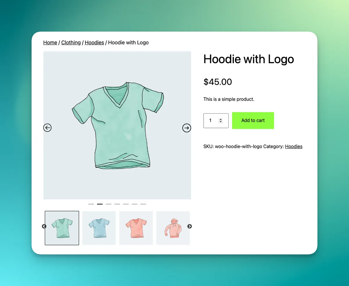 Product Gallery Slider, Additional Variation Images for WooCommerce ekran görüntüsü 1