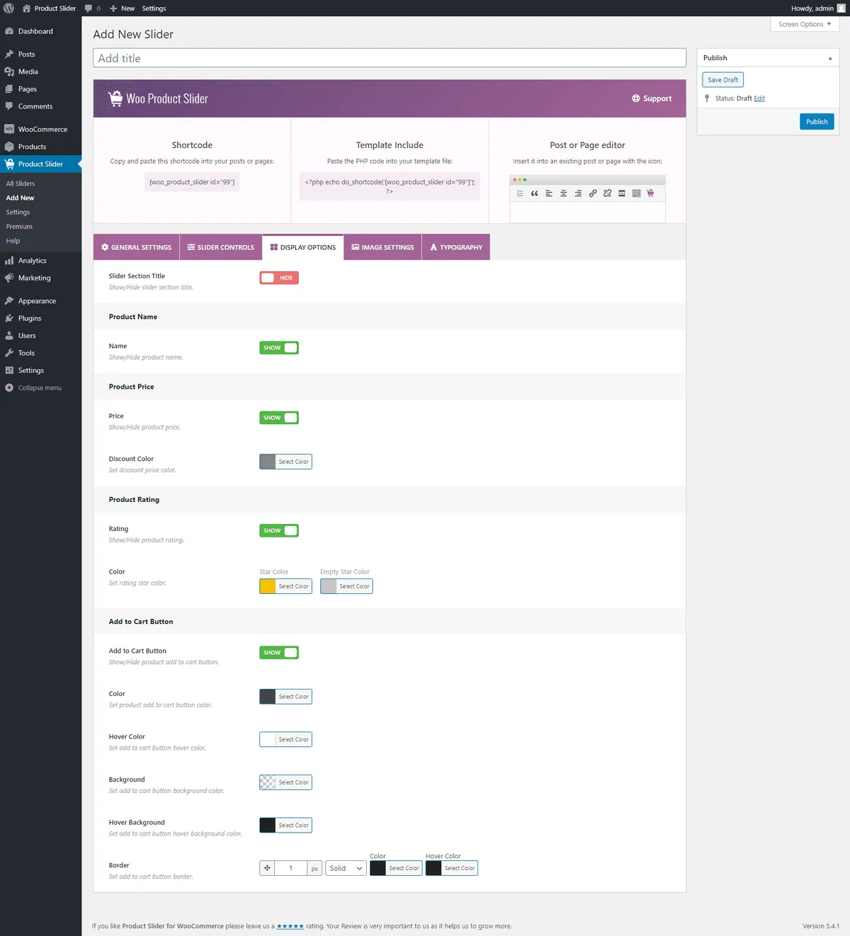 Product Slider, Product Carousel and Product Grid Gallery for WooCommerce – WooProduct Slider ekran görüntüsü 4