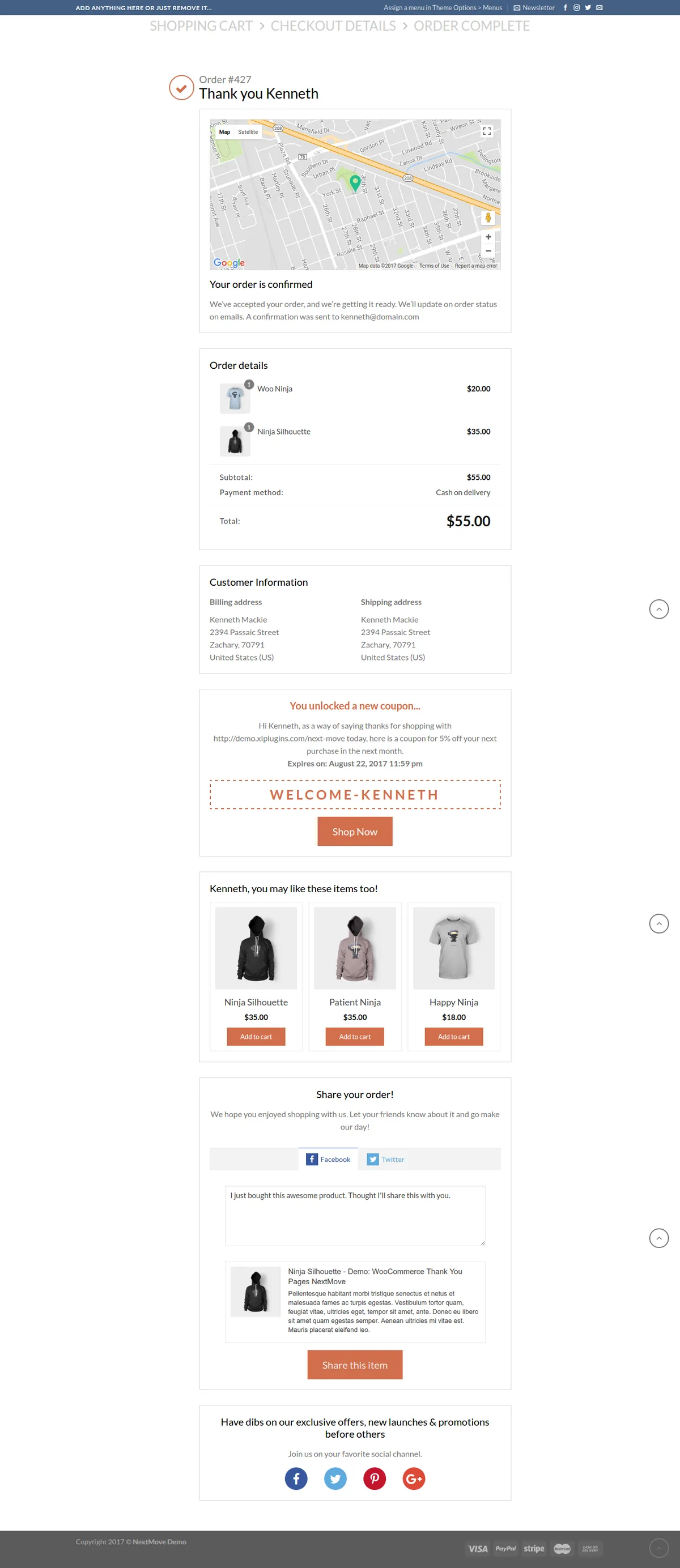 NextMove Lite – Thank You Page for WooCommerce ekran görüntüsü 4