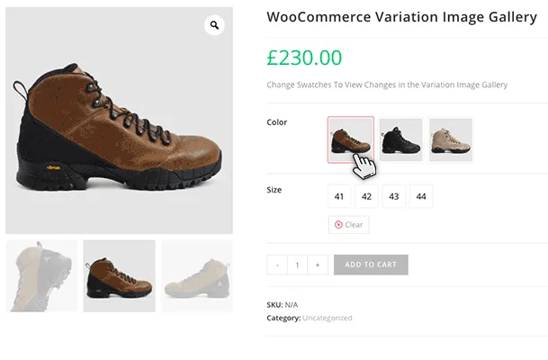 Additional Variation Images Gallery for WooCommerce ekran görüntüsü 1