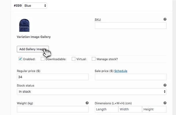 Additional Variation Images Gallery for WooCommerce ekran görüntüsü 4