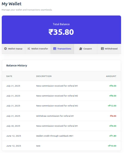 Wallet for WooCommerce ekran görüntüsü 1