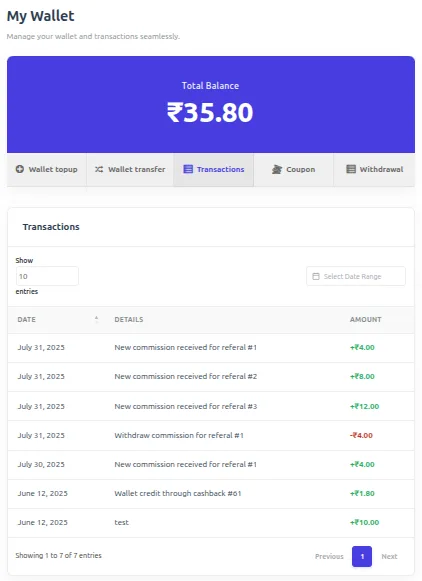 Wallet for WooCommerce ekran görüntüsü 4