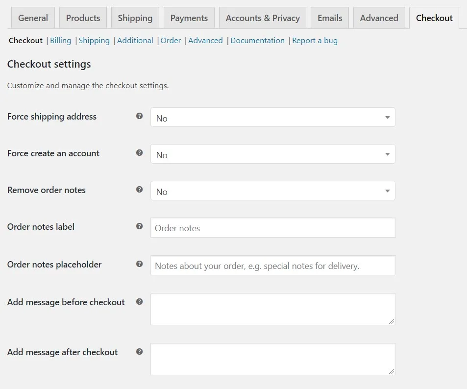 Checkout Field Manager (Checkout Manager) for WooCommerce ekran görüntüsü 1