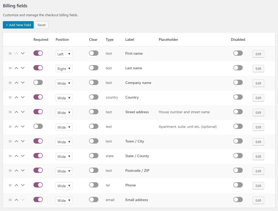 Checkout Field Manager (Checkout Manager) for WooCommerce ekran görüntüsü 2