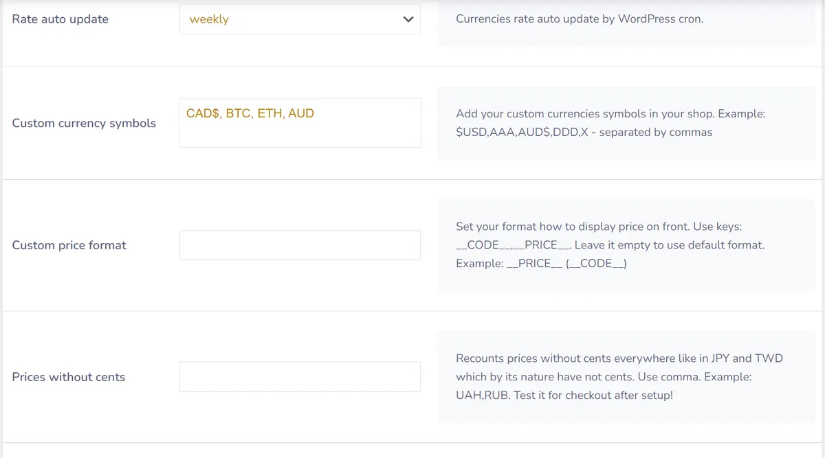 FOX – Currency Switcher Professional for WooCommerce ekran görüntüsü 4