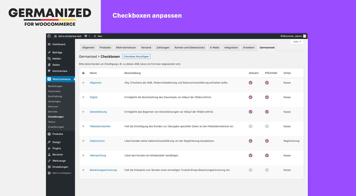 Germanized for WooCommerce ekran görüntüsü 3
