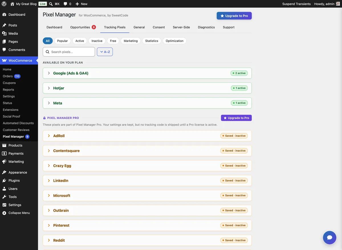 Pixel Manager for WooCommerce – Conversion Tracking, Google Ads, GA4, TikTok, Dynamic Remarketing ekran görüntüsü 2