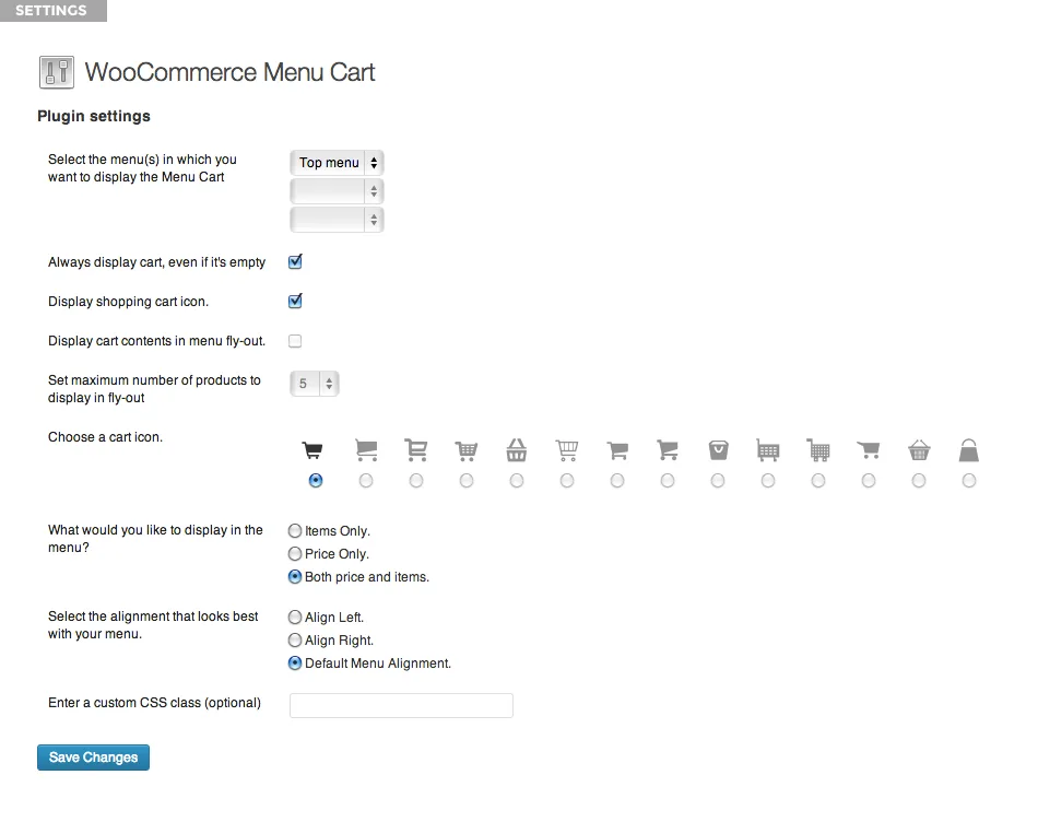 Menu Cart for WooCommerce ekran görüntüsü 3