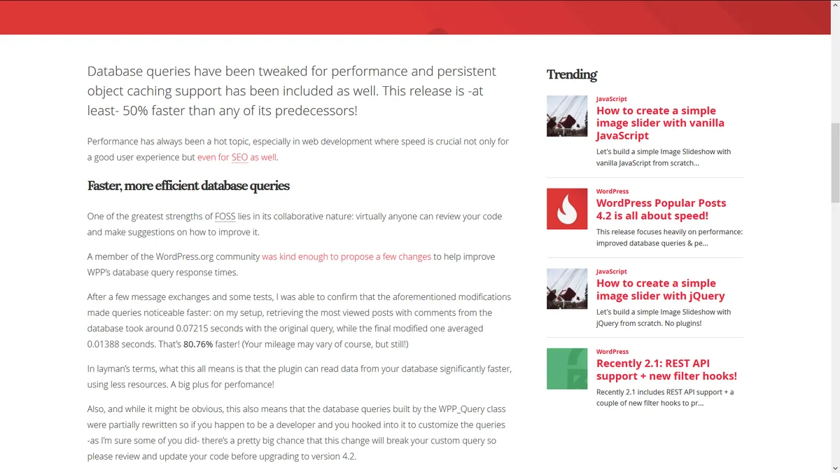 WP Popular Posts ekran görüntüsü 2