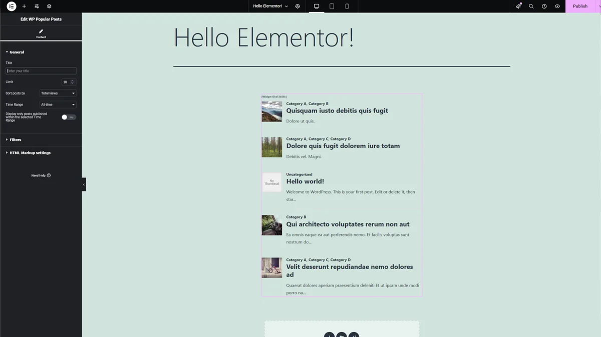 WP Popular Posts ekran görüntüsü 3