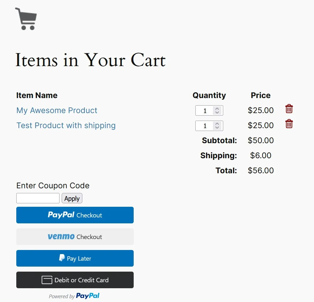 Simple Shopping Cart ekran görüntüsü 1