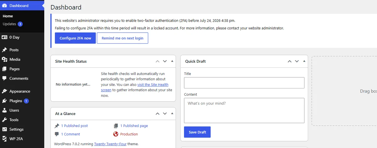 WP 2FA – Two-factor authentication for WordPress ekran görüntüsü 4