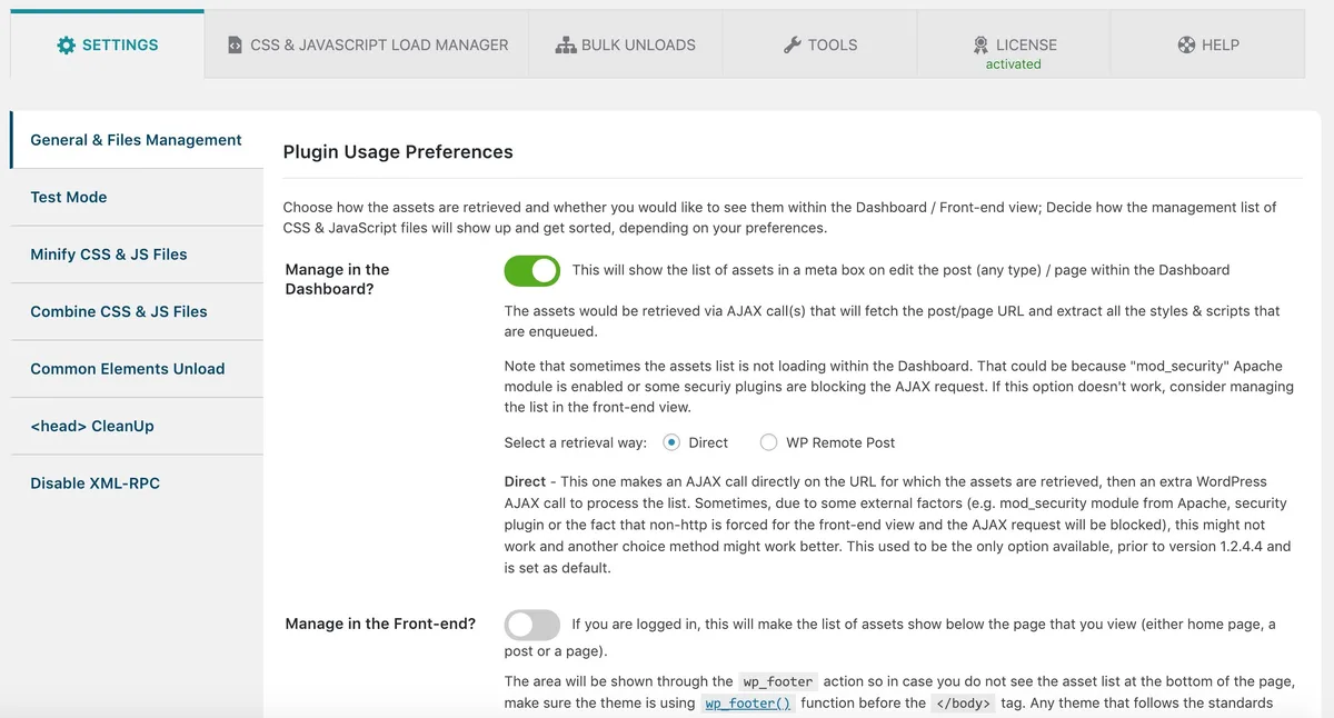 Asset CleanUp: Page Speed Booster ekran görüntüsü 2