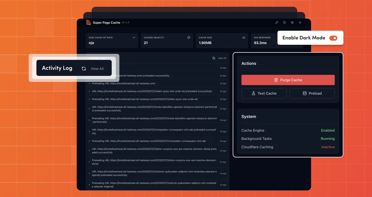 Super Page Cache – Cloudflare Cache, Page Speed & Core Web Vitals ekran görüntüsü 2