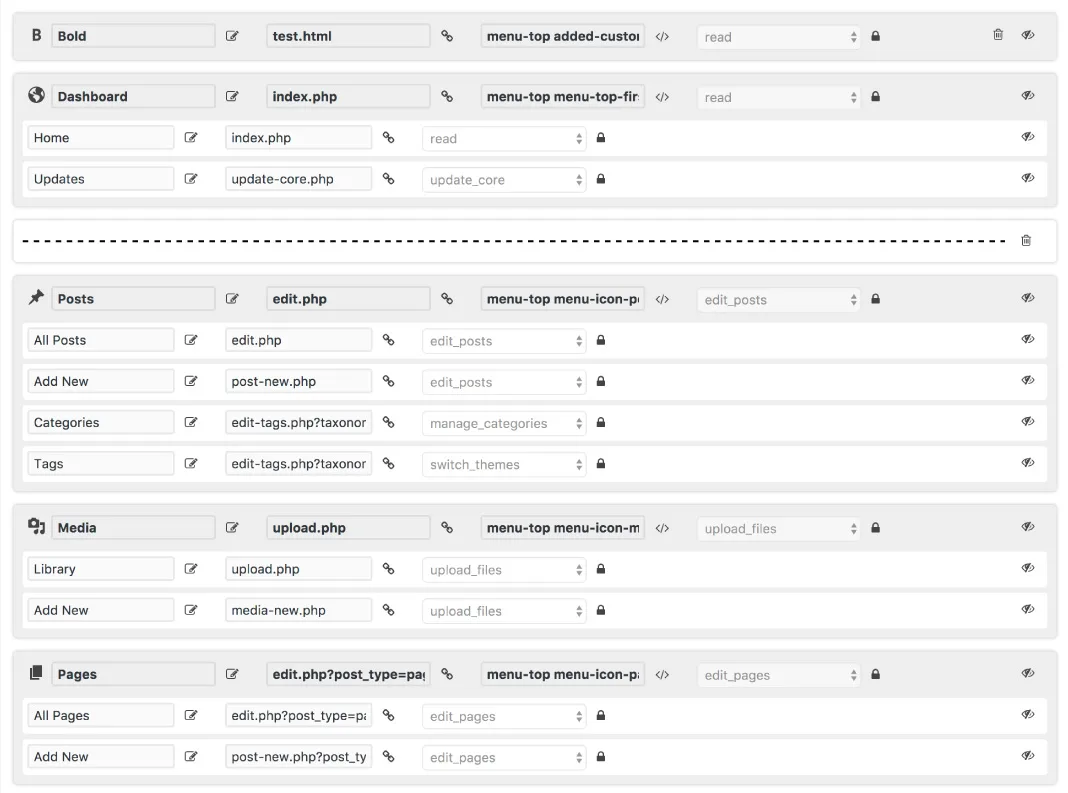 WP Custom Admin Interface ekran görüntüsü 3
