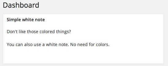 WP Dashboard Notes ekran görüntüsü 3