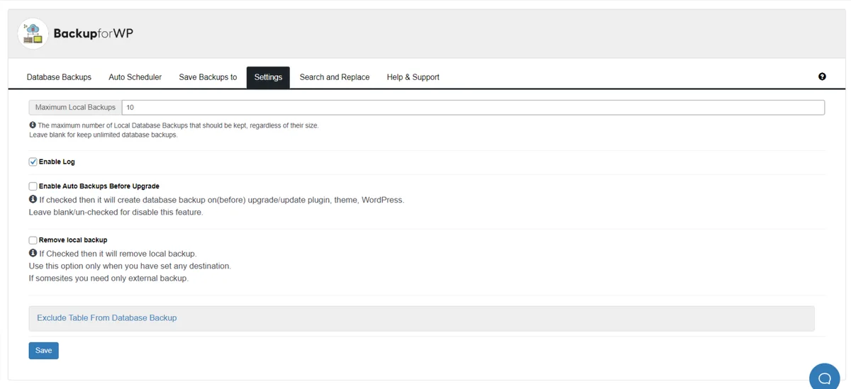 WP Database Backup – Unlimited Database & Files Backup by Backup for WP ekran görüntüsü 4