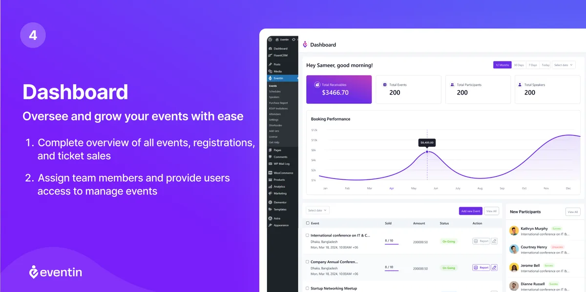 Eventin – Event Calendar, Tickets, Registration, Booking & WooCommerce ekran görüntüsü 4