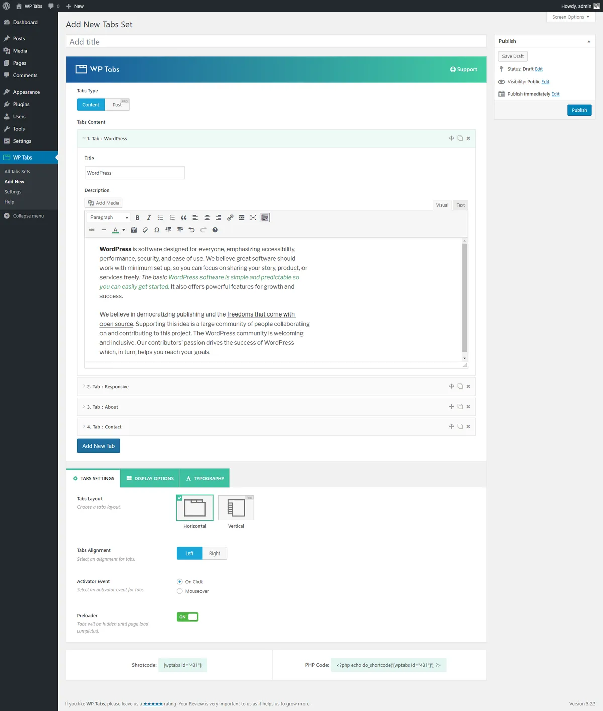 Custom Product Tabs for WooCommerce & WordPress Tabs Builder – Smart Tabs ekran görüntüsü 2