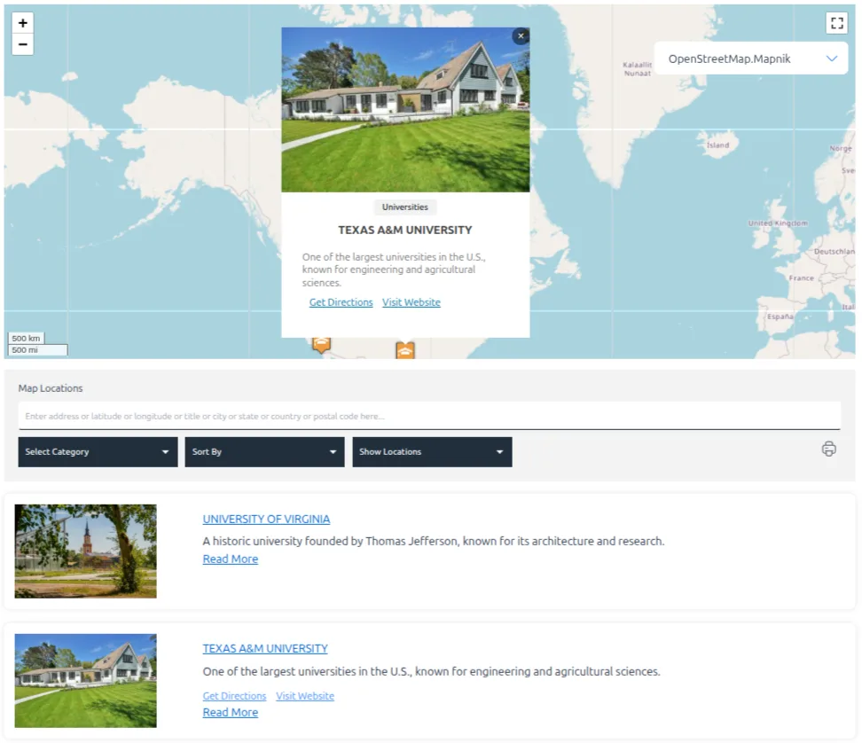 WP Maps – Google Maps,OpenStreetMap,Mapbox,Store Locator,Listing,Directory & Filters ekran görüntüsü 2