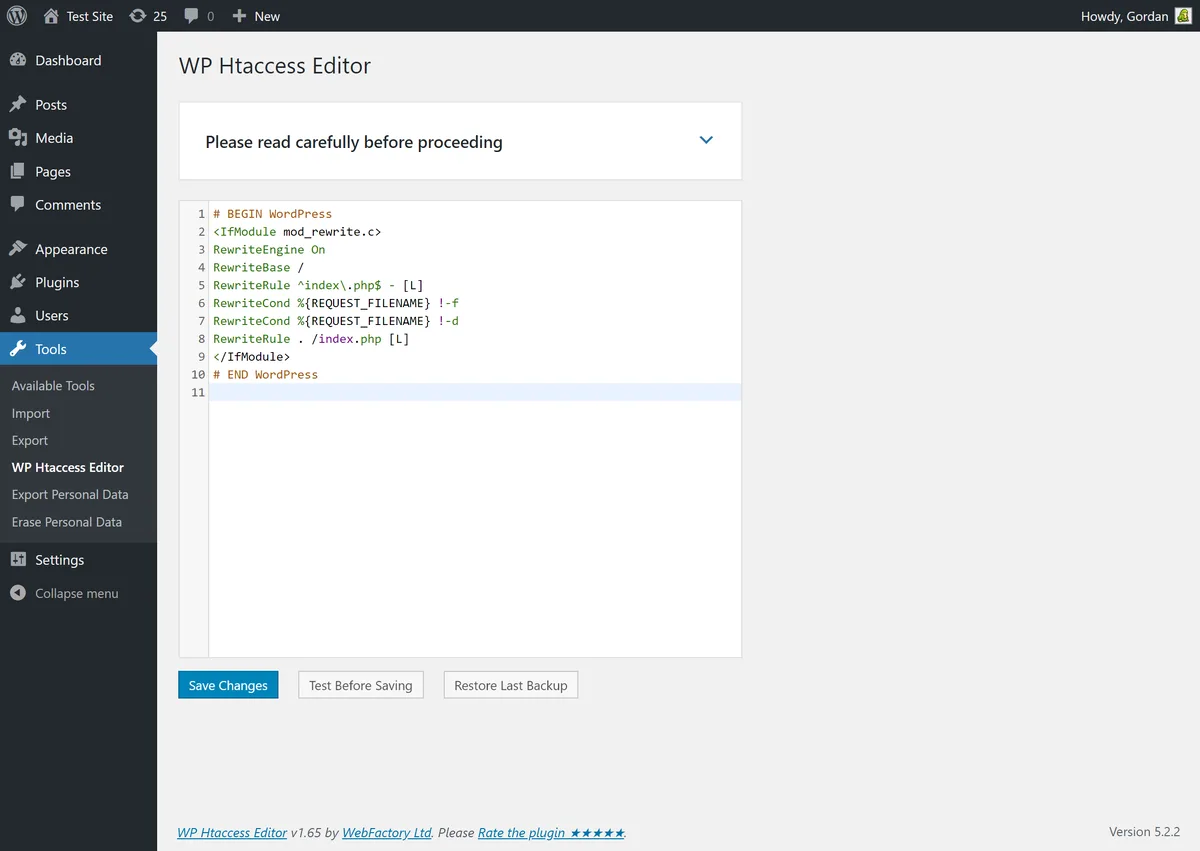 Htaccess File Editor – Safely Edit Htaccess File ekran görüntüsü 1