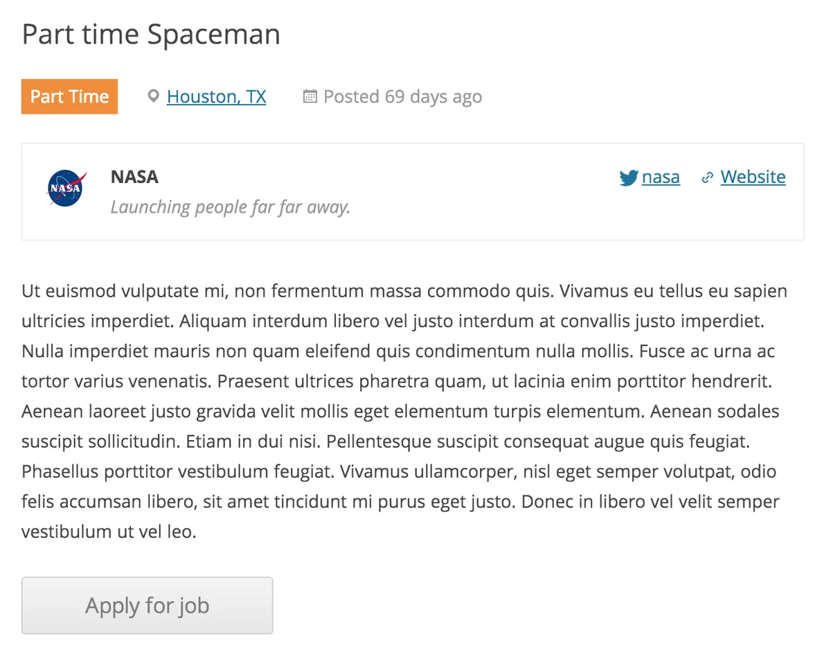 WP Job Manager ekran görüntüsü 3