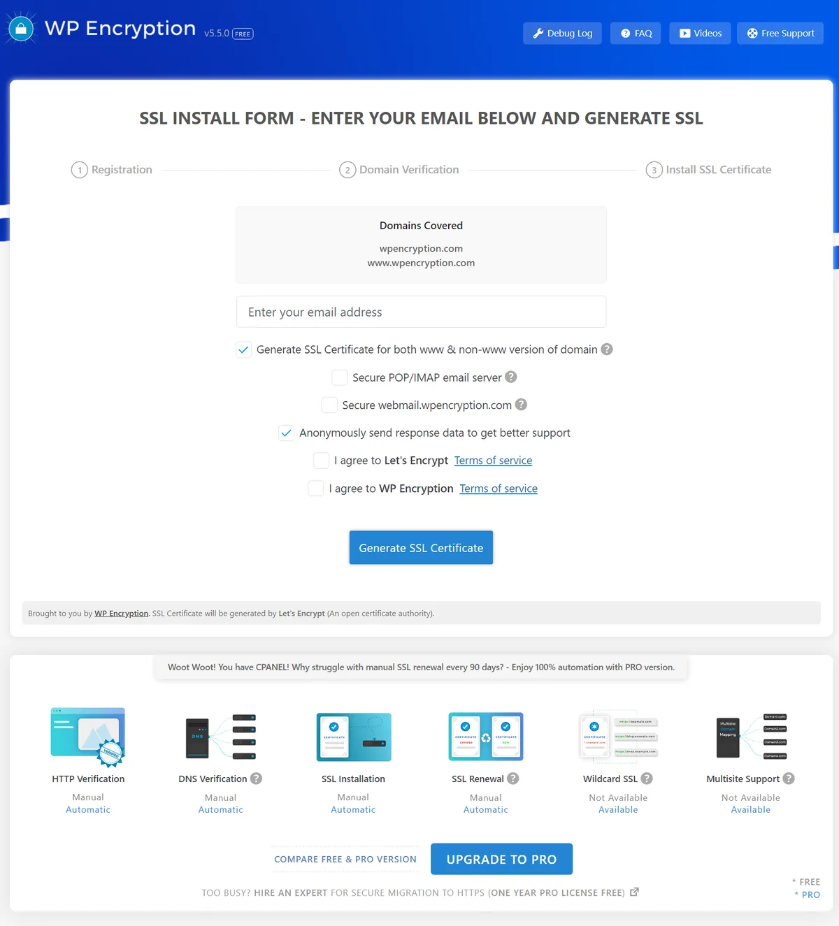WP Encryption – Lifetime Free SSL Cert & HTTPS, Force SSL / HTTPS Redirect, SSL Security ekran görüntüsü 2