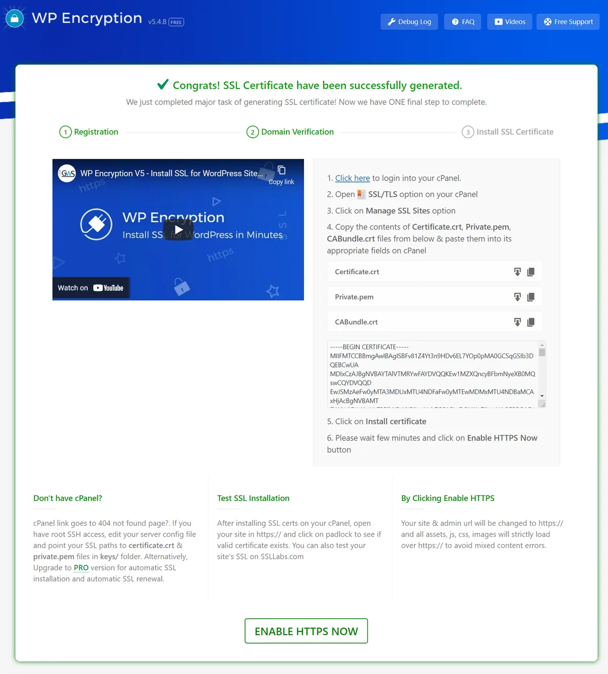WP Encryption – Lifetime Free SSL Cert & HTTPS, Force SSL / HTTPS Redirect, SSL Security ekran görüntüsü 3
