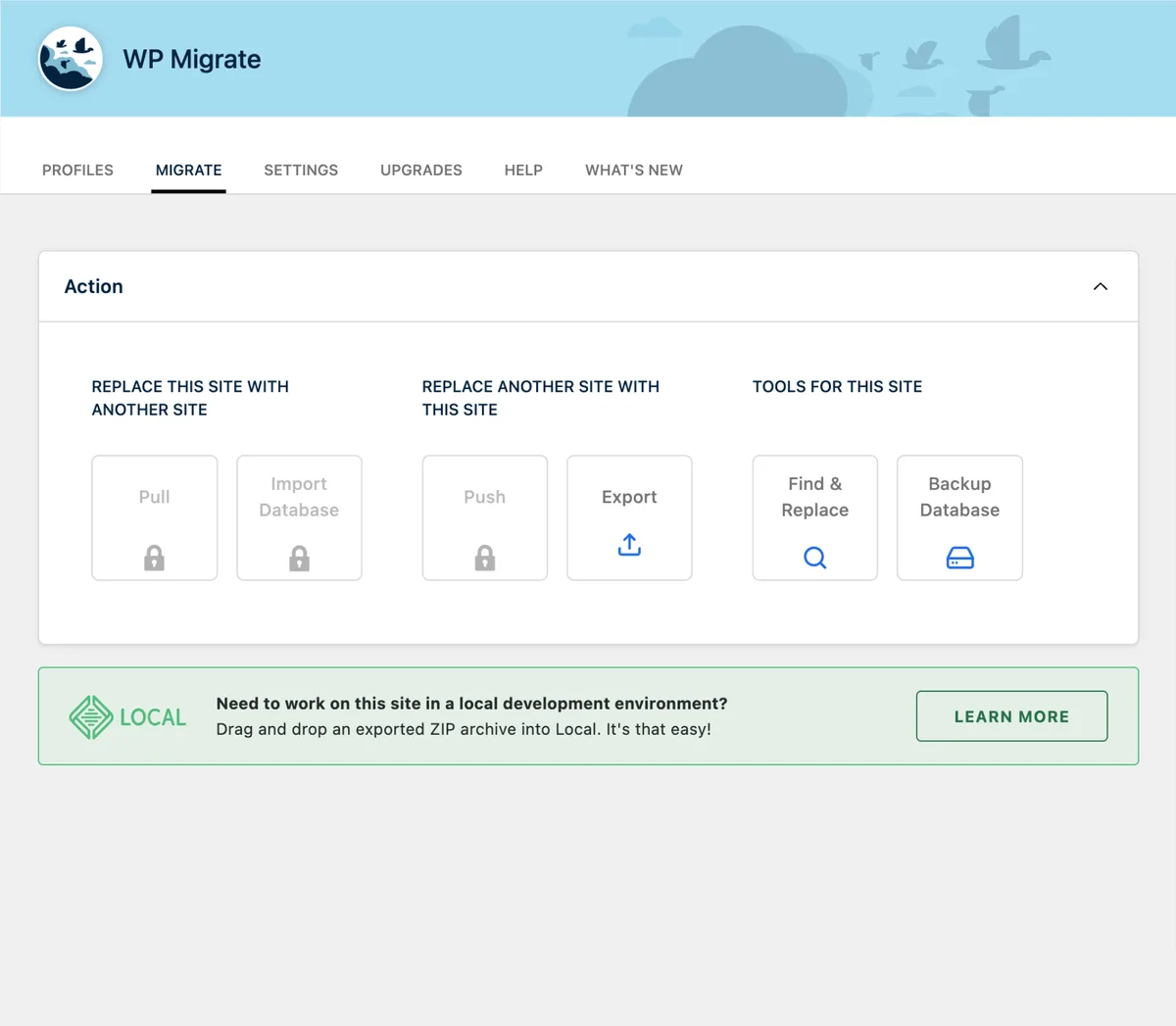 WP Migrate Lite – Migration Made Easy ekran görüntüsü 1