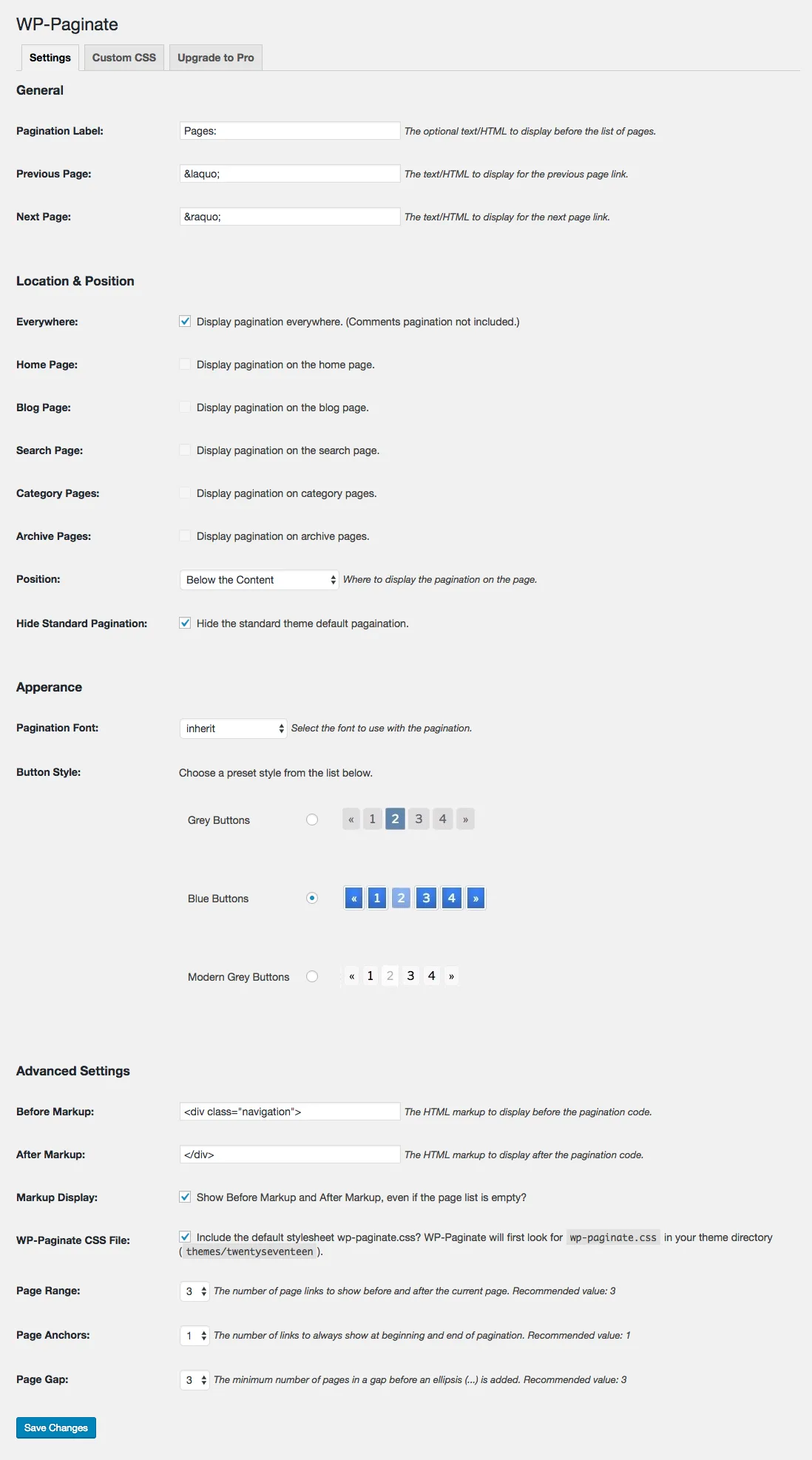 WP-Paginate ekran görüntüsü 2