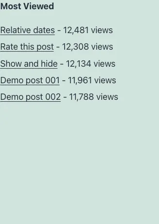WP-PostViews ekran görüntüsü 4