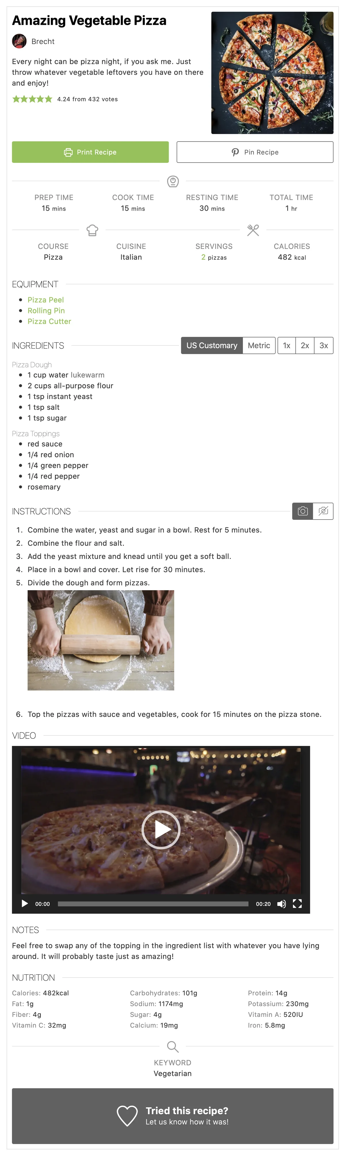 WP Recipe Maker ekran görüntüsü 2