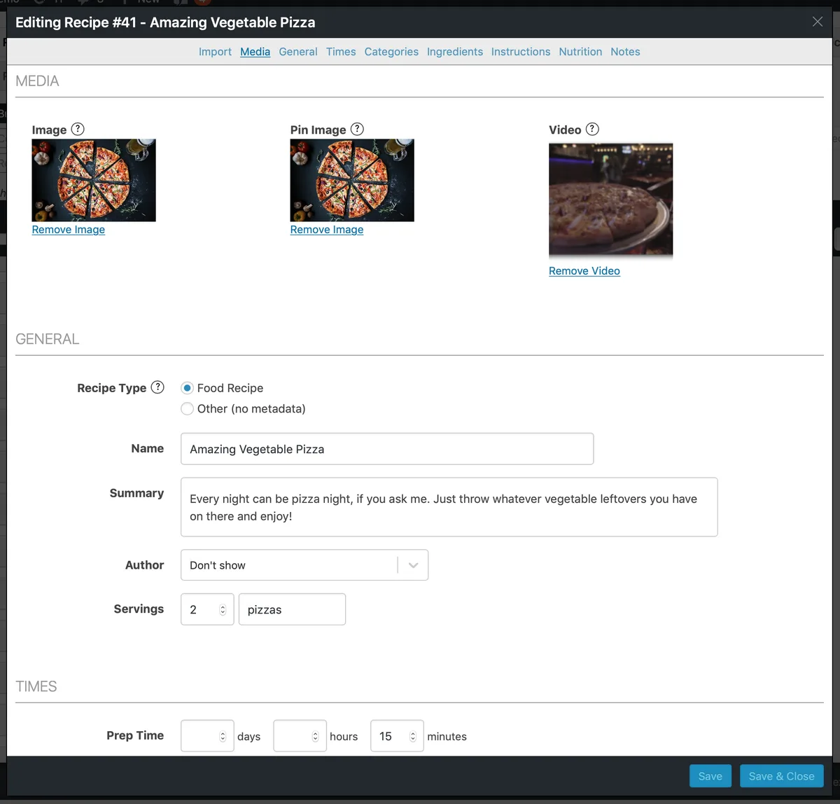 WP Recipe Maker ekran görüntüsü 4