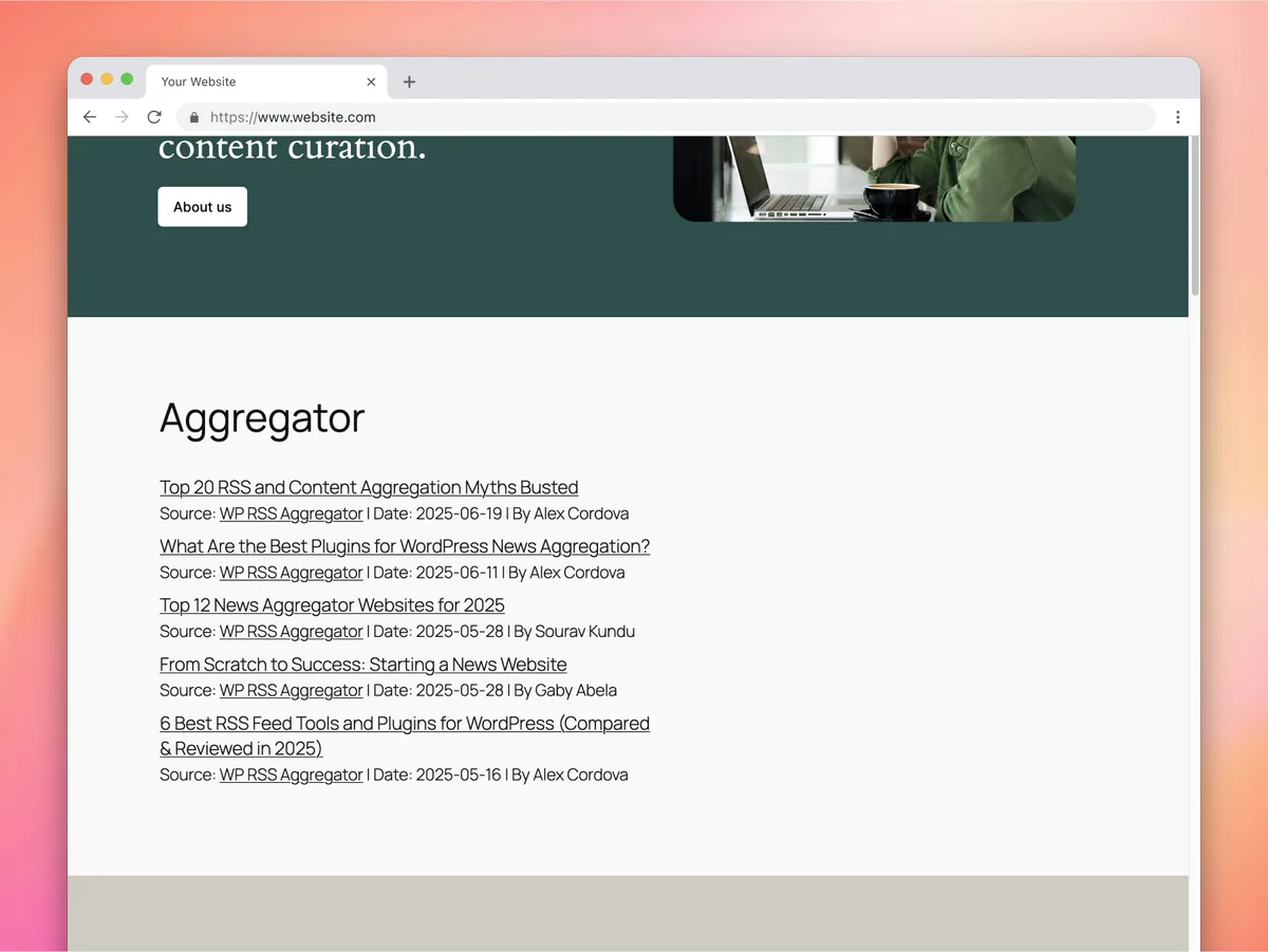 WP RSS Aggregator – RSS Import, Feed to Post, Autoblogging, AI Content ekran görüntüsü 1