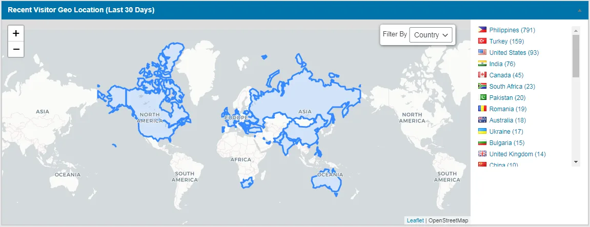WP Visitor Statistics (Real Time Traffic) ekran görüntüsü 2