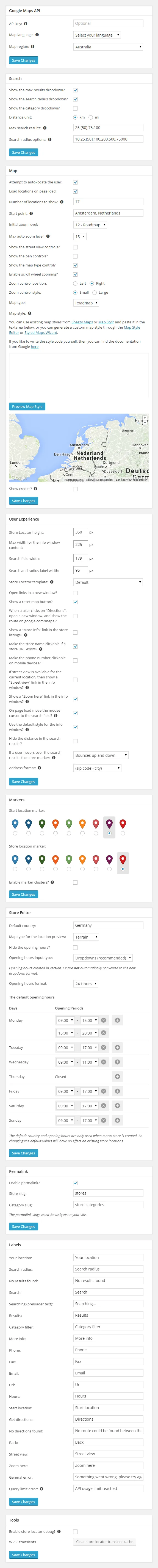 WP Store Locator ekran görüntüsü 4